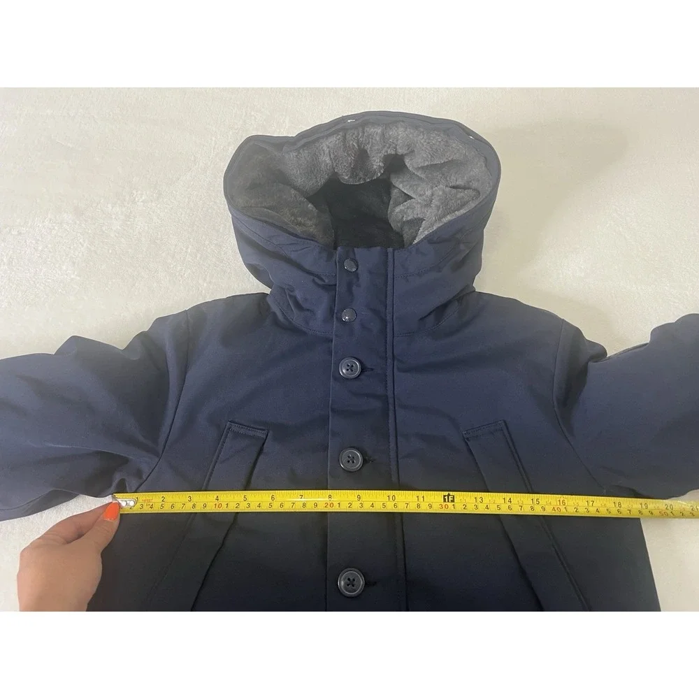 GAP‎ Kids Unisex ColdControl Max Parka Navy Blue Insulated Cozy Fleece Pockets M